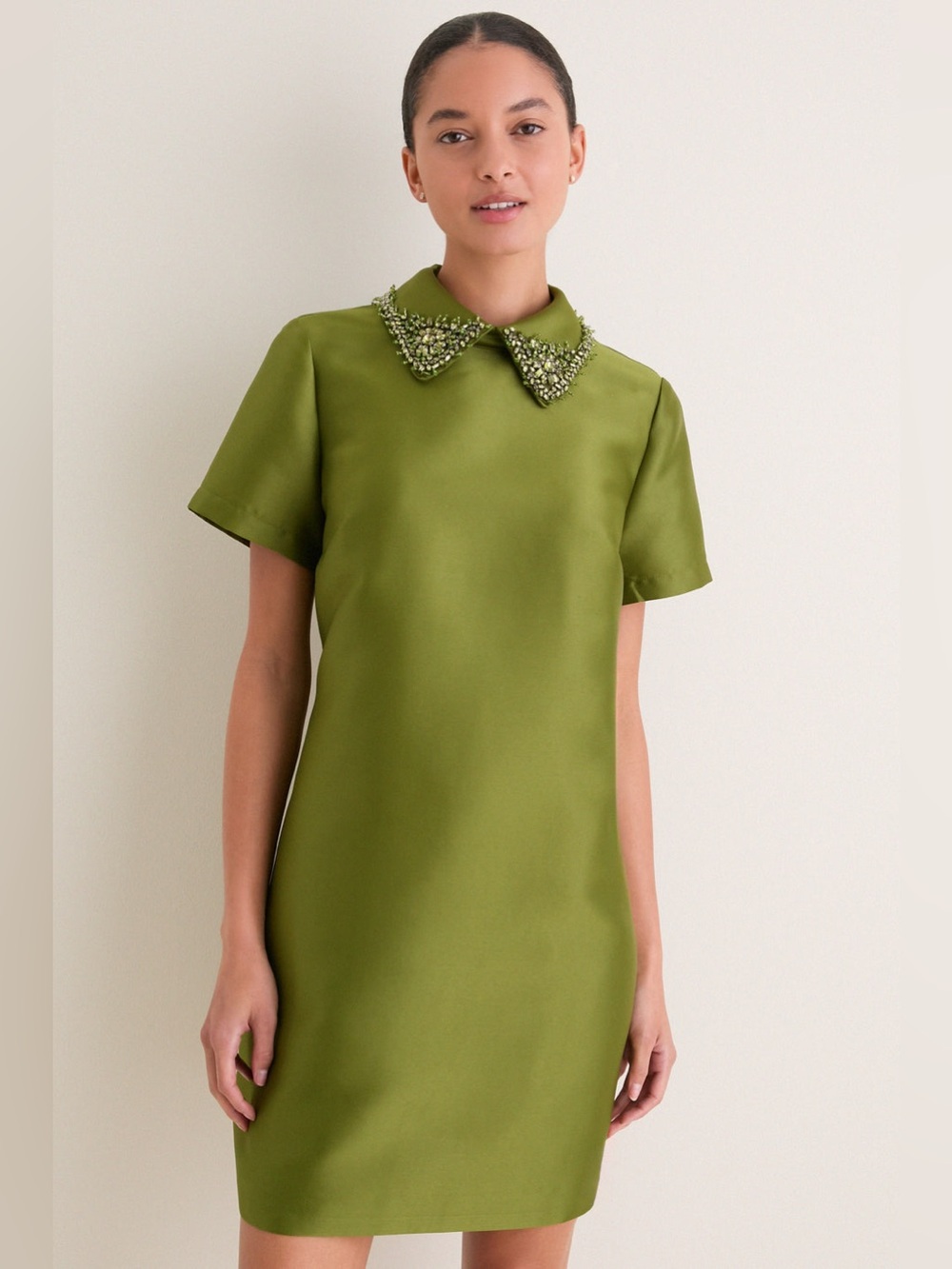 New Tuckernuck Green Embellished Aurelie Shift Dress - size small